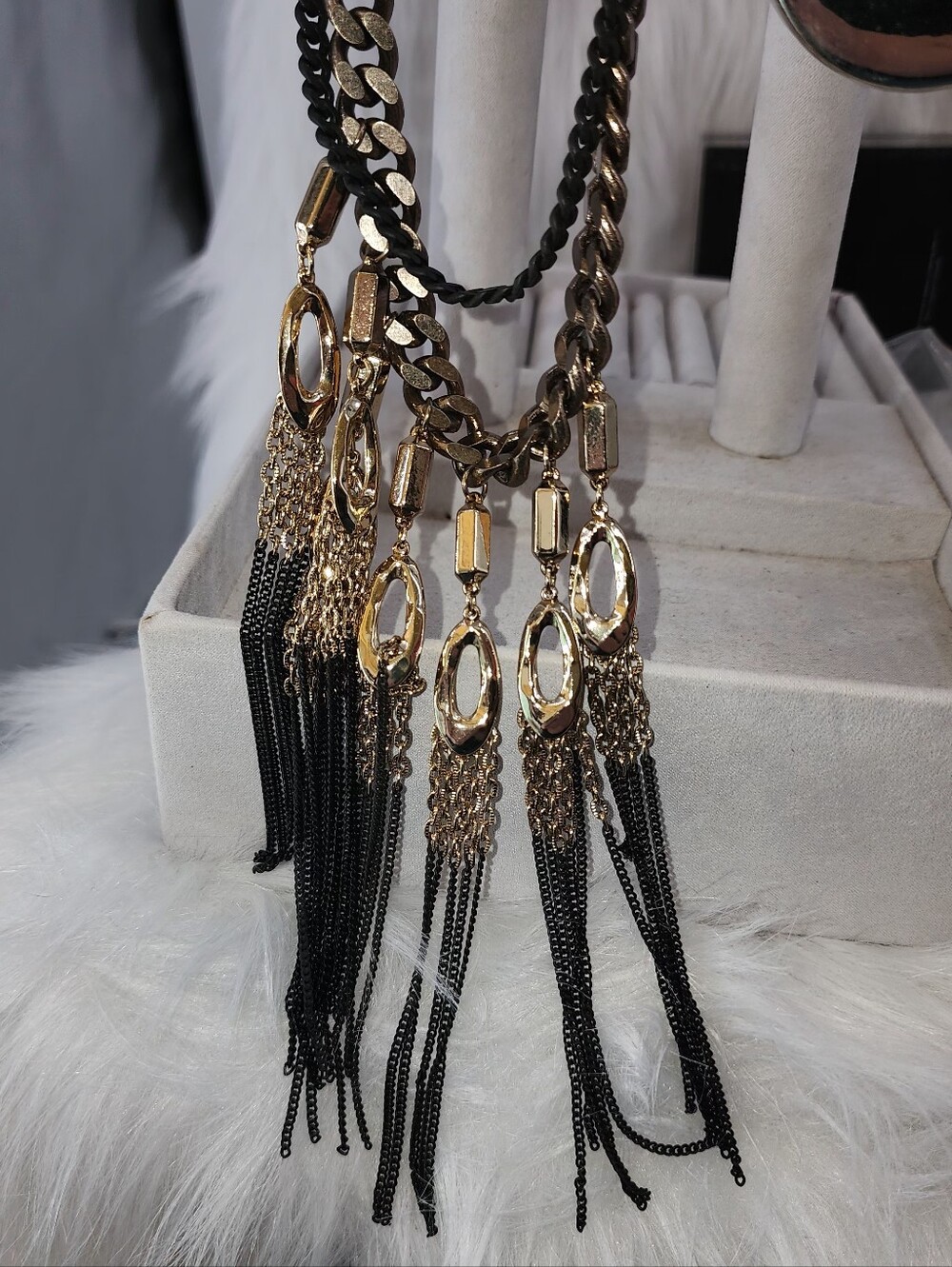 Stella & Dot Lilith Fringe Statement Necklace - Picture 3 of 9